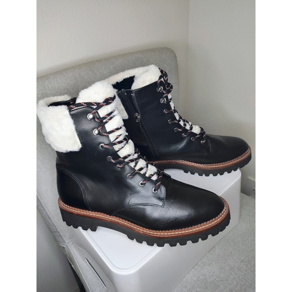 Margaux Faux Fur-Trimmed Leather Boots Saks New